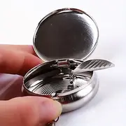 Pocket Ashtray Silvery White Stainless Steel Ashtray, Portable Keychain Ashtray, Mini Version Carry On Ashtray