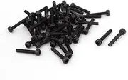 uxcell M3 x 18mm Hex Bolt Socket Head Cap Machine Screws Fasteners Black 50 Pcs