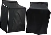 CAXUSD 2pcs Washing Machine Sun Cover Washer and Dryer Covers Dryer Cover Protector Washer Dryer Laundry Machine Top Cover Dust Washer-dryers Outdoor Washing Machine Black Oxford Cloth