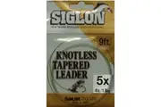 Sunline Siglon 9ft Knotless Fly fishing Tapered Leader - Choose Size