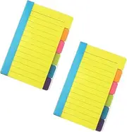 Colorful Sticky Tabs Set – 2 Pack, 60 Sheets Each, 4" x 6", Ideal for Studying, Note Taking, and Bullet Journals