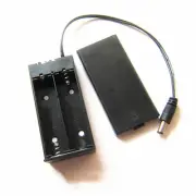 2 Slot Battery Holder Storage Box Battery Case With DC Power Plug Switch Covers