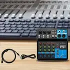5-Channel USB Interface Mixing Console Live Studio Audio DJ Mixer Sound Board