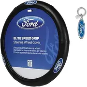 Plasticolor Car Truck SUV Steering Wheel Cover with Fancy Logo Keychain