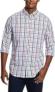 [Nautica] Men's Wrinkle Resistant Long Sleeve Button Front Shirt