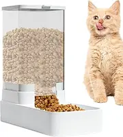 Automatic Feeder | Automatic Feeders for Cat - Leak-Proof Bowl Waterer Feeding Station for Dog Kitten Puppy Indoor Outdoor Travel