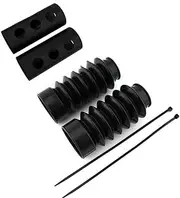 Motorcycle Front Shock Covers Motorcycle Front Fork Boot Shock Absorber Cover Fit for Triumph Bonneville Bobber Thruxton Bonneville Speedmaster 2021-2025 Fork Guards(A with Holes)