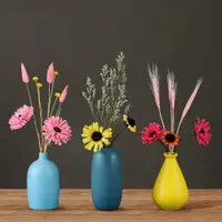 在飛比找樂天市場購物網優惠-小清新陶瓷花瓶家居裝飾品簡約假花干花花器客廳餐桌擺件玫瑰花插