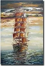 V-inspire Art,24x36 Inch Modern Abstract Hand painted Sailboat Oil Paintings Acrylic Painted Canvas Wall Art Decor for Living room Bedroom Dining room Artwork for Home Walls