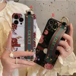 古馳 IPHONE15PROMAX/14/13/12/CASE/腕帶復古花朵GUCCI/IPHONE手機殼/高品質保護