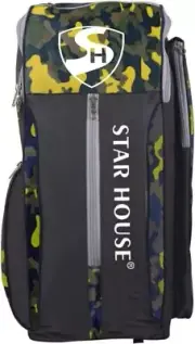 Cricket Kit Bag with Bat Holder on the Side Full Size with Shoulder Strap yellow