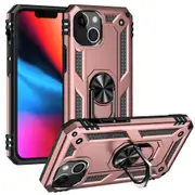 For iPhone 13 mini Case,Armour Shockproof TPU/PC Cover,Ring Holder,Rose Gold