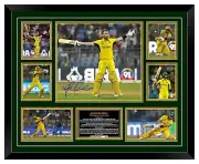GLENN MAXWELL ODI WC 2023 VS AFGHANISTAN SIGNED LTD ED FRAMED MEMORABILIA