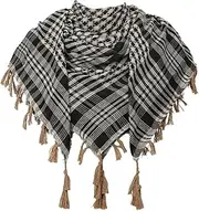 [Cot-Oath] Keffiyeh Scarf for Men Shemagh Tactical Desert Scarf Women Arab Neck Head Wrap Tassel