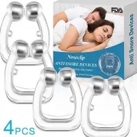 在飛比找蝦皮購物優惠-4 Pcs Anti Snoring Device, Mag