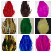 HACKLE FEATHER PADS: 44 Colors To Choose From!! Headbands/Brida​l/Halloween/Hats