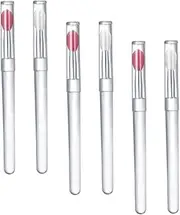 WRITWAA 6pcs Silicone Lipstick Applicator Portable Makeup Beauty Tool for Lip Gloss and Lip Mask Ergonomic Design for Easy Application Dustproof and Convenient for Travel