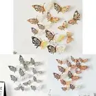 12 Pcs 3D Butterfly Wall Stickers Fridge Art Sticker Decals Home Room DIY Decor~