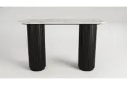 VI Nile Marble Top Timber Leg Console Table
