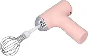 Handheld Electric Mixer, Electric Egg Beater, Foam Maker, Electric Kitchen Mixer, Cordless Electric Egg Beater, Rechargeable Kitchen Mixer for Cream, Egg Liquid, Jam, Butter (Pink)