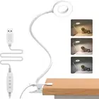 48 Leds Clip on Desk Lamp 360°Flexible Gooseneck Reading Table Light Eye-Caring