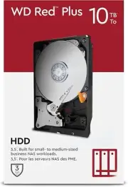 WD Red Plus 10TB NAS 3.5" Internal Hard Drive 7200 RPM Class SATA 6 Gb/s CMR