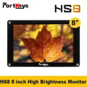 Portkeys HS8 8" 1000nit High Brightness Monitor 3G-SDI 4K HDMI for Cameras DSLR