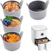 4 Silicone Egg Poacher Cups, Ramekins for Air Fryer, Egg Cups Mold, Poached Egg Maker Set for Microwave, Baking, Air Fryer, Stovetop Egg Cooking