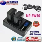 2pack NP-FW50 Battery & LCD Charger for Sony A6300 A6000 A5000 A3000 A7R Alpha 7