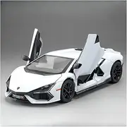 Die-cast Diecast 1:24 for Lamborghini REVUELTO Sports Car Model Pull Back Sound Light Racing Miniature Simulation Vehicle Miniature Vehicle(White)