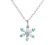 Silver Jewellery Snowflake Pendant Necklace
