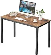 [EUREKA ERGONOMIC] EE 47 Inch Rustic Brown Home Office PC Computer Desk, Simple Modern Work Study Writing Gaming Table for Small & Medium Spaces Desktop with Black Metal Legs, Sturdy & Easy Assembly