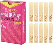 zolyet Elementary EB Alto Saxophone Sax Reeds Strength 2.5 for Beginners, 10pcs/ Box Strength 2.5
