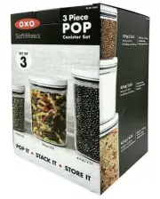 OXO SoftWorks 3 Piece POP Container Set 1.8L + 2.8L + 4.2L Gift Box Set Storage