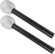 2pcs Glitter Microphone Props Fake Stage Microphones for Boys and Girls for Birthday Parties and Cosplay