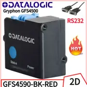 Datalogic Gryphon GFS4590-BK-RED RS232 Red Light 1D 2D Barcode Scanner w/ Cable