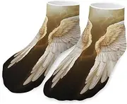 [QMNVBDS] Angel Wing Socks Ankle Length Socks Casual Short Socks for Women Men Low Cut Sports Socks Running Socks No Show Socks Ankle Socks Athletic Socks Workout Socks, Style, One Size, Style, One size