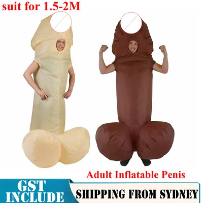 Adult Inflatable Penis Fancy Dress Willy Hen Costume Stag Night Outfit Decor Fun