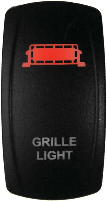 DragonFire Racing Laser-Etched Dual LED Switch - Grill Light - Red - 04-0094
