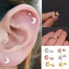Body Piercing Jewelry Cartilage Helix Ear Studs Star Shape Tragus Earrings