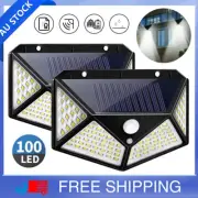 100 LED Solar Power Motion Sensor Light Outdoor Security Garden Waterproof Lamp