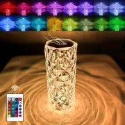 Crystal Touch Control Rose Lamp - 16 Color Dimmable LED Desk Lamp Light Batte...