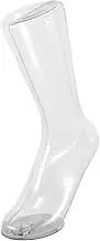 VALICLUD Magnetic Transparent Female Foot Mannequin for Sock Display Lifelike Plastic Foot Model Lightweight Sock Stand for Retail Stores and Trade Shows