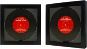 2 Pack, 45 Single 6 7/8" Vinyl Record Frame, Display 45 Black Frame Mat