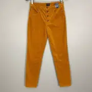 J. Crew Button-Fly Corduroy Pants Women’s Size 27 High Rise Skinny Stretch Fall