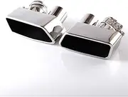 Exhaust Muffler Tip Compatible For BMW X5 GT 535i F07 BMW 5 Series 2010-2015 Turismo Silver Car Rear Air Outlet Vent Exhause Tailtip