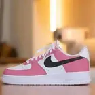 Air Force 1 Custom Shoes "Pink Fusion Bliss" White Black Mens Womens Kids Sizes