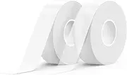 SUPVAN KATASYMBOL E10 Continuous Label Tape Waterproof, Clear Printing, Multipurpose Thermal Label Paper for File Folder, Organization, 15 mm x 6 m, Black on White and Transparent, 2 Packs