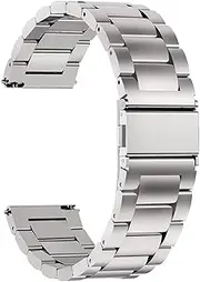 [ONE ECHELON] Quick Release Watch Band Compatible With Timex Expedition Rugged Metal Watch 45mm Stainless Steel Glossy Finish Metal Replacement Strap (Silver)