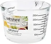 Wiltshire Glass Measuring Jug, 250ml – Borosilicate Kitchen Jug with Spout and Handle, Microwave Safe Cups and Gadgets